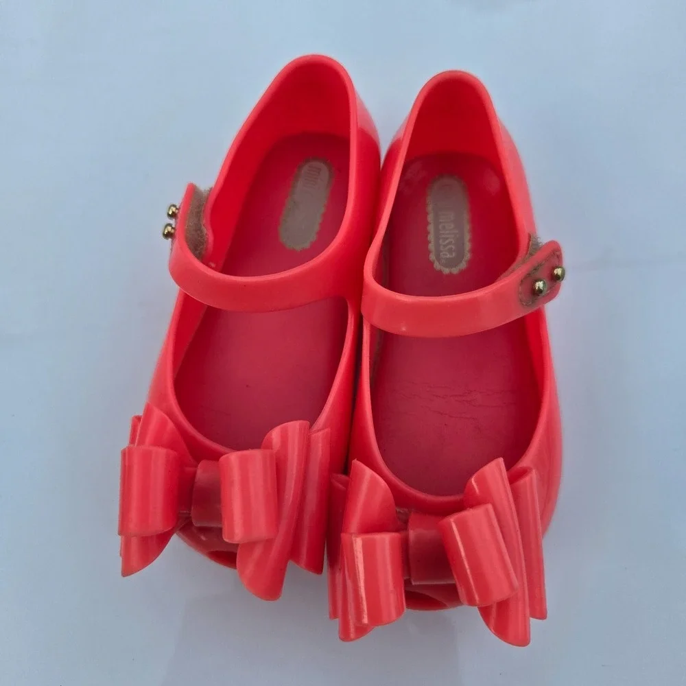 mini melissa Girl's Mini Ultragirl Bow Iii‎ Ballet Flat Size 7